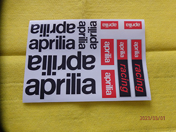 Aprilia UniverzÁlis Matrica készlet aprilia fekete-piros