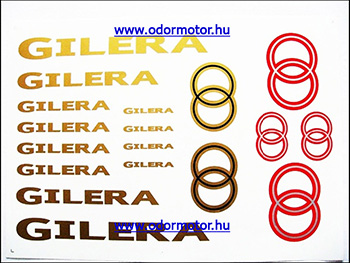 Gilera univerzális matrica készlet gilera arany-piros motor alkatrész