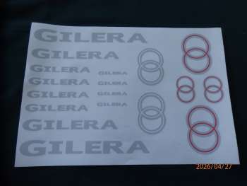 Gilera univerzális matrica készlet gilera ezüst-piros motor alkatrész