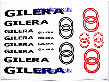 Gilera univerzális matrica készlet gilera fekete-piros motor alkatrész