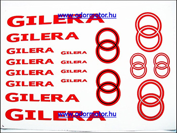 Gilera univerzális matrica készlet gilera piros-ezüst motor alkatrész