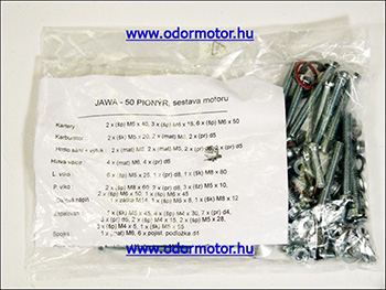 Jawa Mustang Csavar készlet motorblokkhoz pionyr 20,21