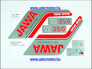 Jawa 350 12v matrica készlet twin sport motor alkatrész