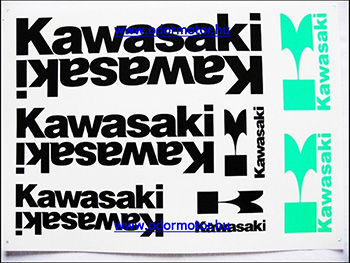 Kawasaki univerzális matrica készlet kawasaki fekete motor alkatrész
