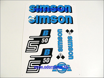 Simson S50 Matrica készlet s50b kék