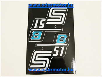 Simson s51 matrica deklire s51 b /kék/ pár motor alkatrész