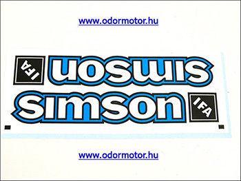 Simson s50 matrica benzintankra /kék/ pár motor alkatrész