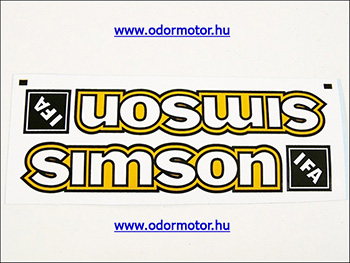 Simson s50 matrica benzintankra /sárga/ pár motor alkatrész