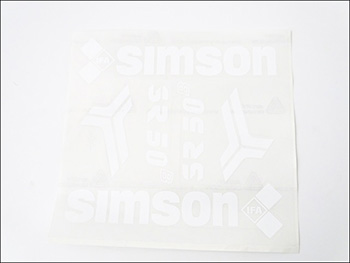 Simson roller matrica klt. /fehér/ motor alkatrész