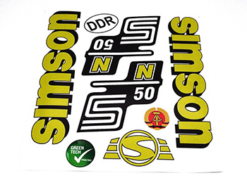 Simson S50 Matrica klt. n50 sárga