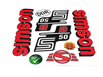 Simson S50 Matrica klt. s50b piros