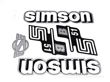 Simson S51 Matrica klt. b51 fehér-ezüst