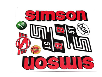 Simson s51 matrica klt. b51 piros motor alkatrész